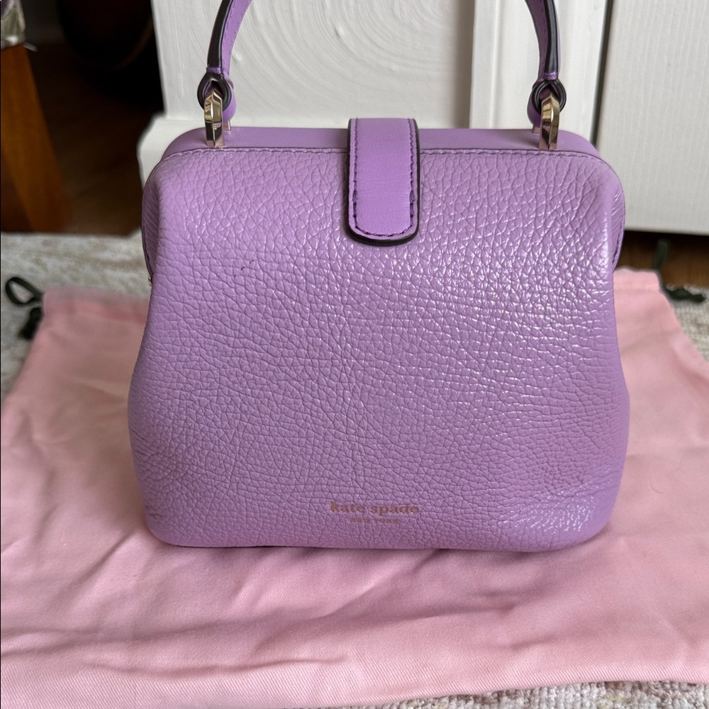 kate spade Lilac Pebbled Leather Top-Handle Satchel - Picture 5 of 8